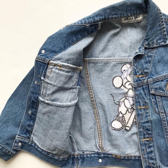 Vintage Angel Bait Mickey Mouse denim jacket 14Y - Picture 5 of 7